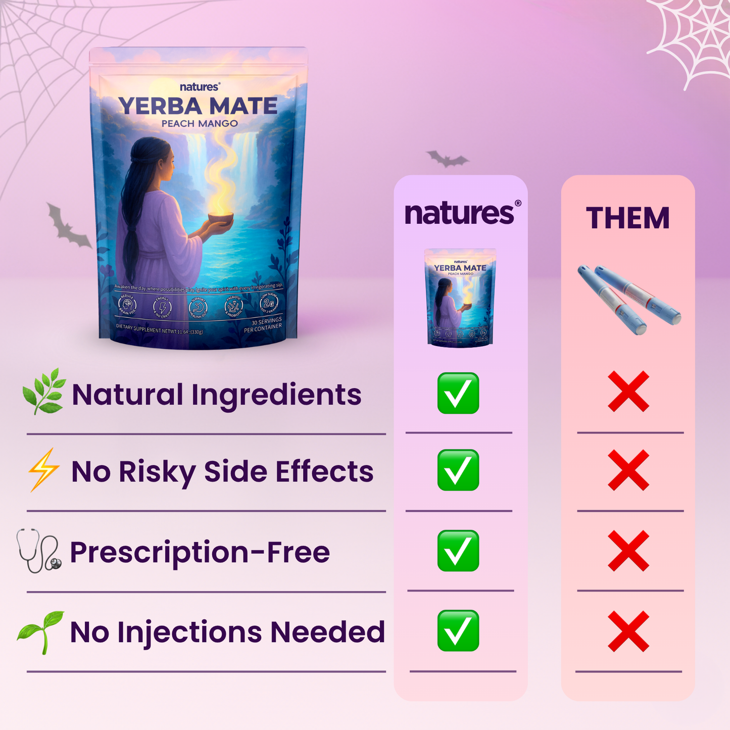 Natures - Yerba Mate Instant Tea Powder